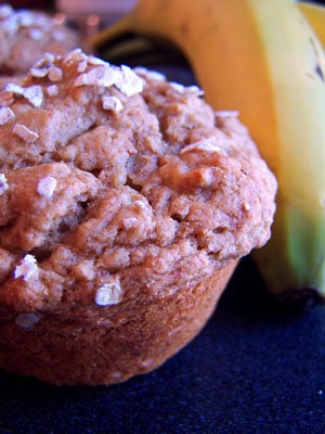 100% Whole Wheat Banana Nut Muffins