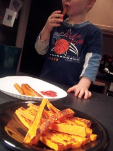 Ryan eating butternut