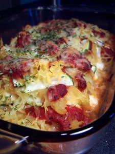 Zucchini and Spaghetti Squash "Lasagna" after