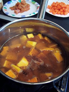 Butternut Carrot Chicken Soup/Stew prep 1
