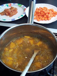 Butternut Carrot Chicken Soup/Stew prep 2