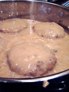 Fast Salisbury Steak in pan
