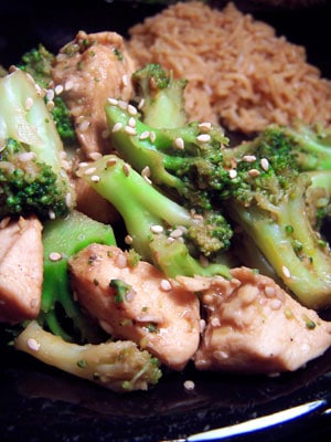 Sesame Chicken and Broccoli