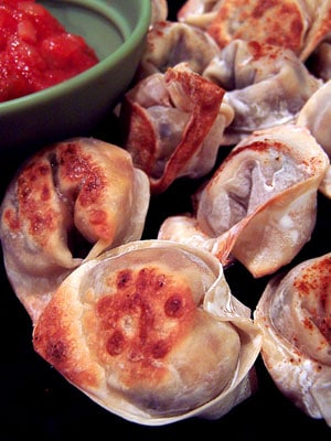 Black Bean and Corn Wontons