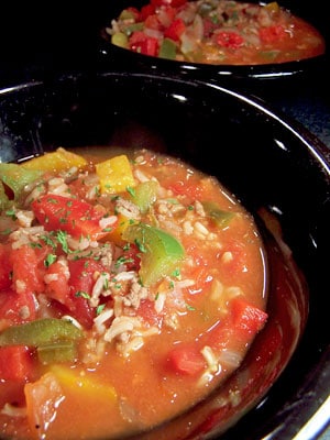 Sweet Stuffed Bell Pepper Soup