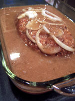Simple Onion Turkey Loaf - with gravy