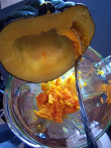 Winter Squash Soup with Roasted Seeds - prep 5