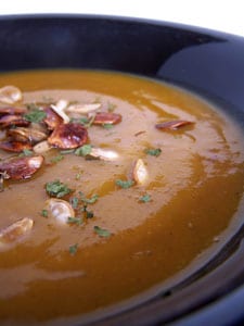Winter Squash Soup with Roasted Seeds - prep 7