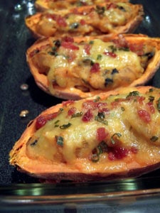Simple Savory Stuffed Sweet Potatoes after