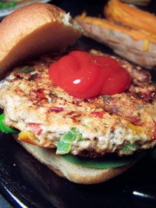 Southwestern Turkey Burgers cooked