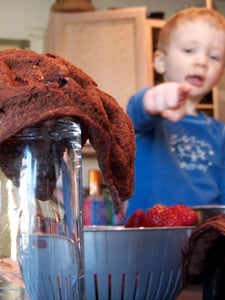 Raspberry Chocolate Waffle Cups – VitaMix Contest Finalist 1 - Ryan Pointing