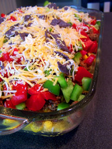 7 Layer Mexican Casserole Idea before