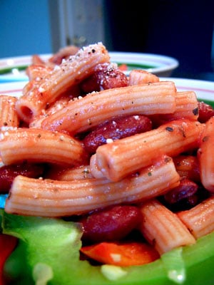 Quick (I mean REALLY quick) Pasta & Beans
