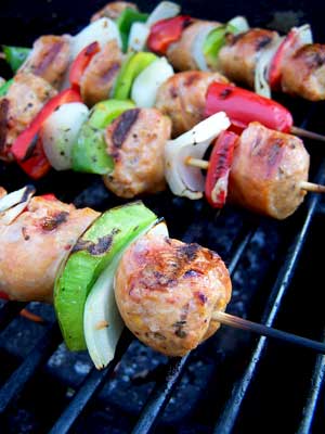 Sausage & Pepper Skewers