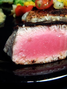 Blackened Ahi Tuna with Simple Mango Salsa center