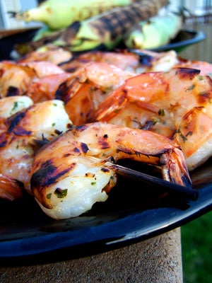 Lemon Garlic Shrimp Skewers