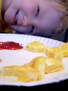 the toddler with eggs