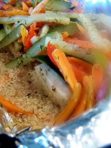 Mahi Mahi with Fresh Veggies and Quinoa after