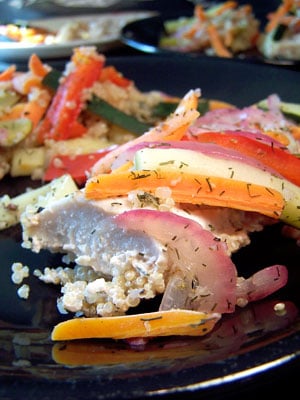 Mahi Mahi with Fresh Veggies and Quinoa