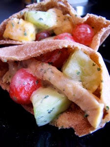 Sweet Chicken Salad on a pita