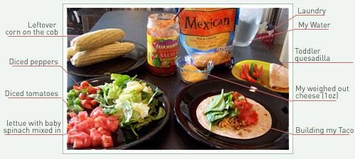 Taco night spread