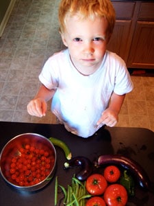 Ryan with veggies