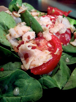 Warm Turkey Club Salad