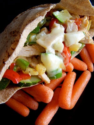 Leftover Cheese'steak' Pita