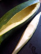 Giant Stuffed Zucchini cut