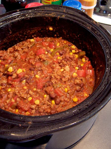 Slow Cooked Mild Turkey Chili - after cooking