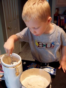 Whole Grain Zucchini-Pineapple Bread Ryan adding flour