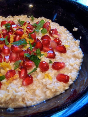 Berry-licious Pomegranate Oatmeal