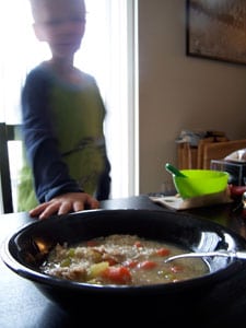 Ryan behind Simple Turkey Soup with Whole Wheat Couscous