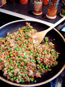 Idea: Fried Bulgur with Peas and Pomegranate step 3