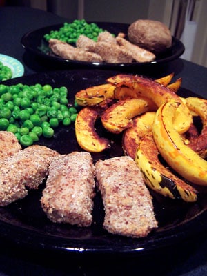 Mahi Mahi Bites with a Roasted Rosemary Winter Squash