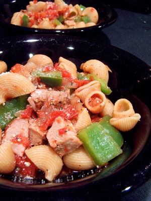 Leftover Pork, Peppers & Pasta