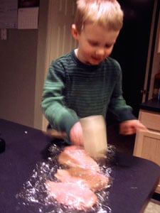 Naked Chicken Parm Idea - Thin chicken mallot