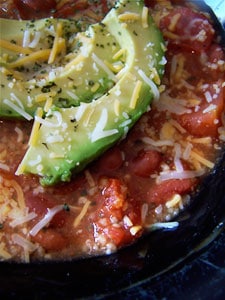 Taco-ish Soup with Couscous and Avocado - 3
