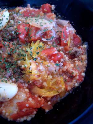 Moroccan Inspired Beef Stew with Orange and Couscous