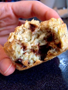 Banana Oatmeal Cups with Chocolate Chips - Inside