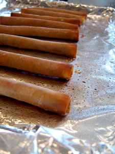 Chocolate Peanut Butter Stix - after cooking