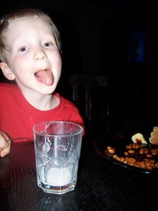 toddler finish with almond milk