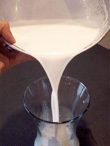 the almond milk