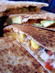 Quick Avocado Quesadilla  - close up