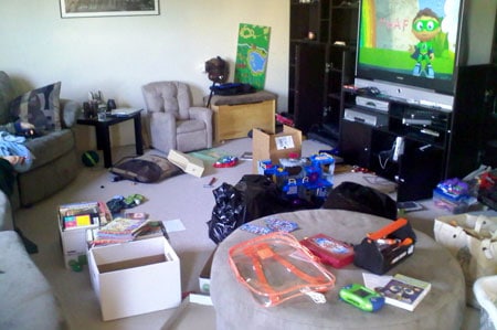 My disaster zone - packing for the move