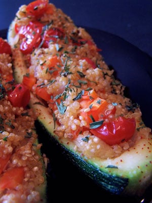 Back to Basics Quinoa Stuffed Zucchini