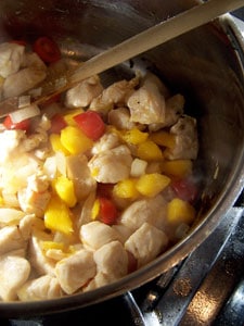 One Pot Chicken with Mango and Couscous - before