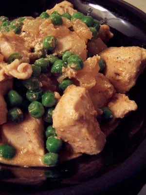 Curried Chicken with Peas