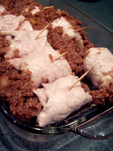 Bulgur Stuffed Pork with Butternut Squash & Apples after