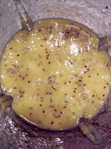 Pomegranate Kiwi Ice in blender after
